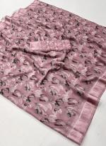 Georgette Pink Casual Wear Printed Saree